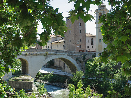 Ponte Fabricio zwischen Bäumen - Latium (Rom) (Rom)