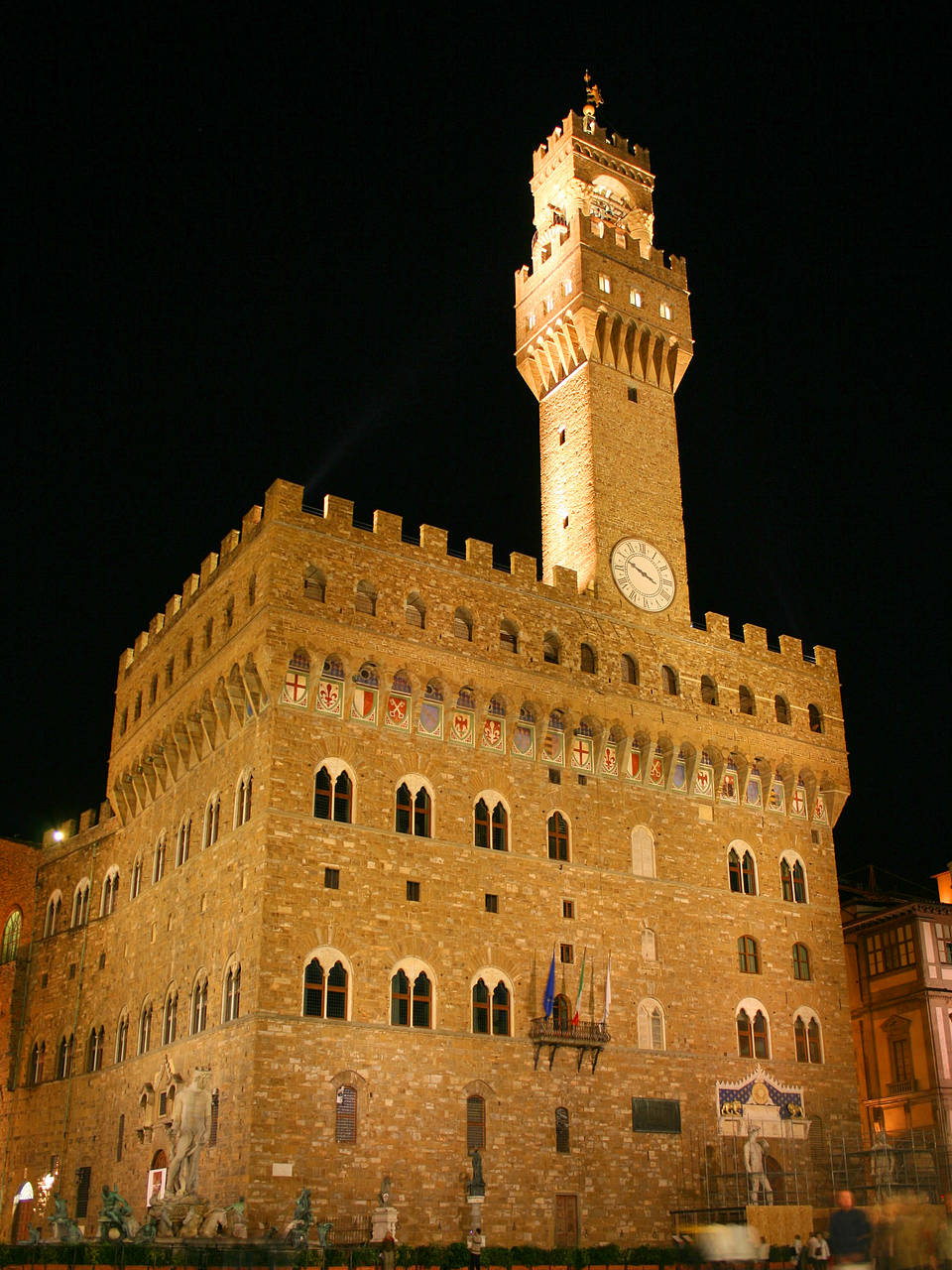  Ansicht Sehenswürdigkeit  Ausklang des Tages am Piazza della Signoria