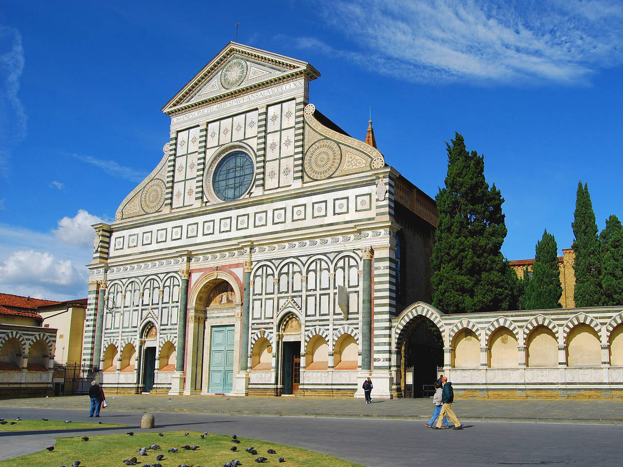  Ansicht Reiseführer  Kirche Santa Maria Novella im Nordwesten der Altstadt von Florenz