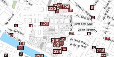 Stadtplan Baptisterium Florenz