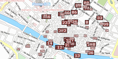 Stadtplan Convento di Santa Maria Novella