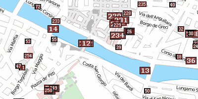 Stadtplan Ponte Vecchio Florenz