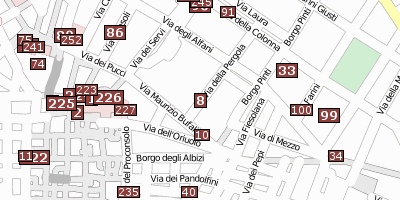 Stadtplan Teatro della Pergola  Florenz