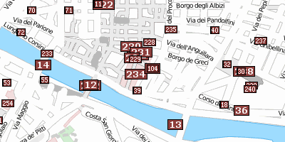 Stadtplan Uffizien Florenz